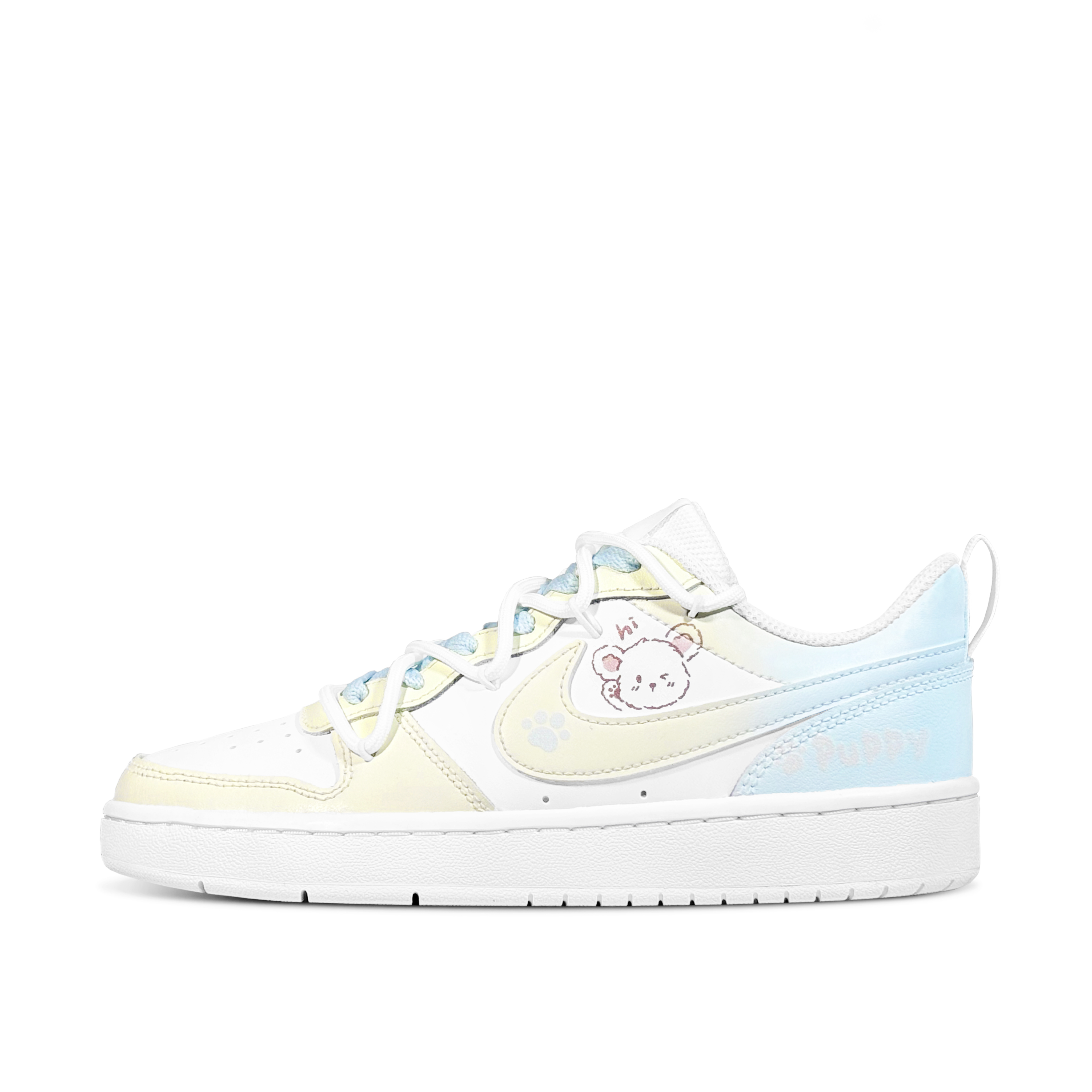 

Nike Детские кроссовки для скейтбординга Court Borough Low 2, синие, желтые, подростковые