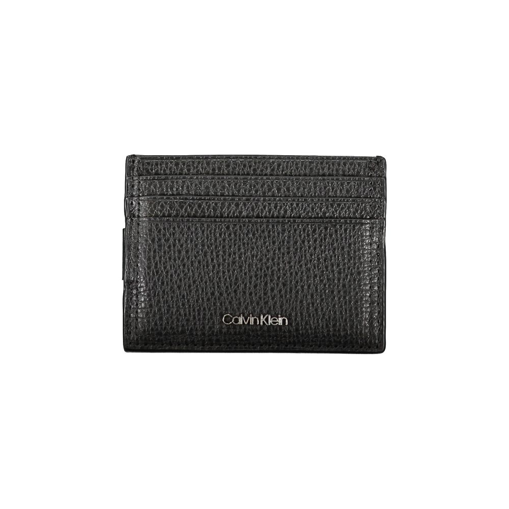 

Элегантный кожаный держатель карт с зажимом для денег Calvin Klein, черный
