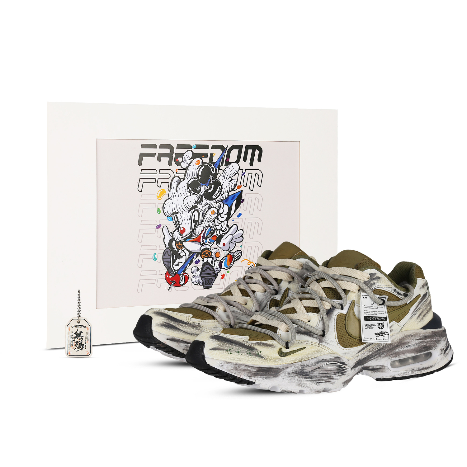 

Nike Кроссовки Air Max Fusion мужские низкие оливково-зеленые