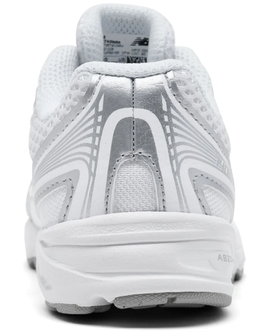 Детские кроссовки на шнуровке 740 Stretch от Finish Line New Balance, белый — фото 4