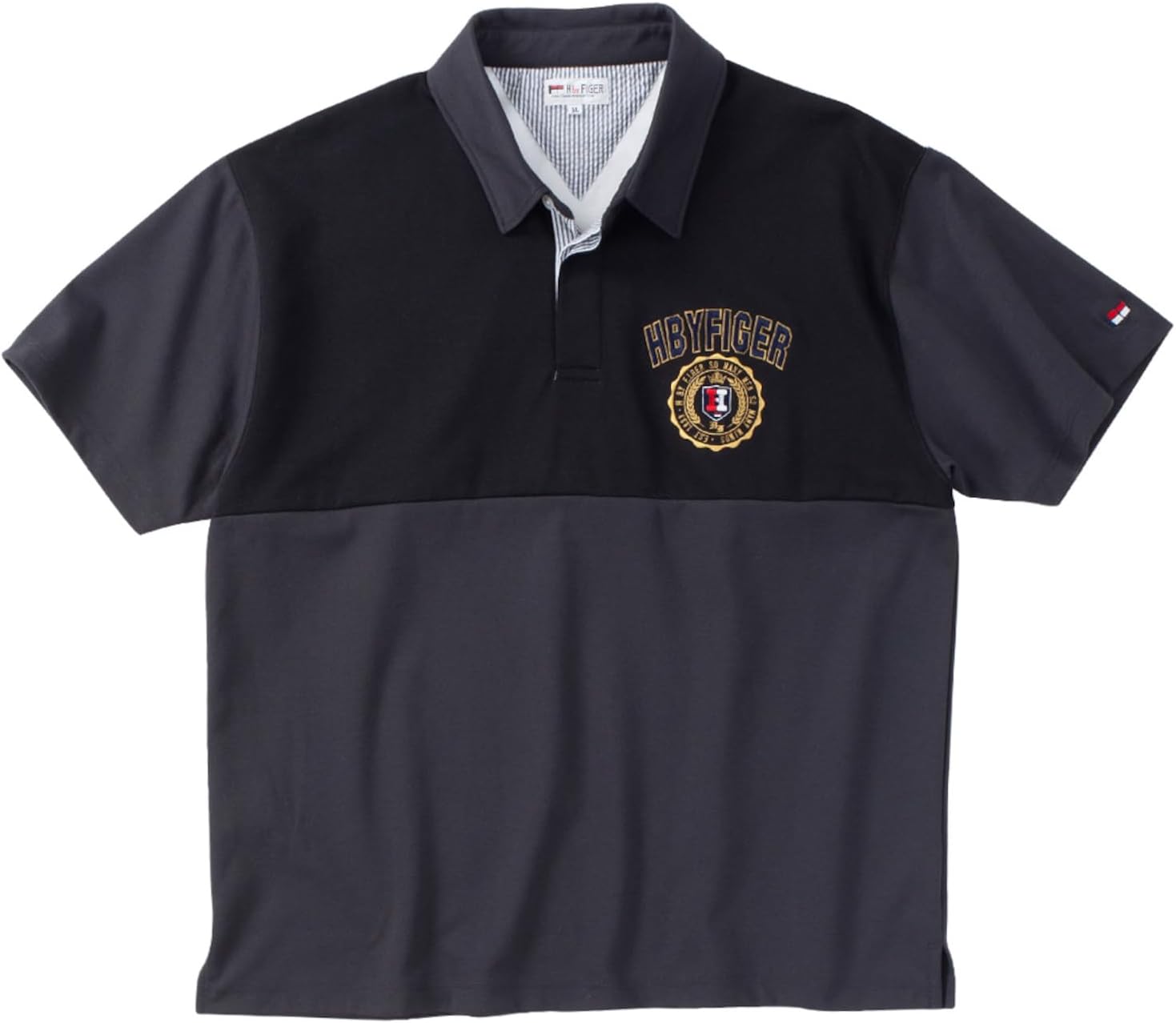 

Мужская поло-рубашка с коротким рукавом H BIGGER By Figer, угольно-черный