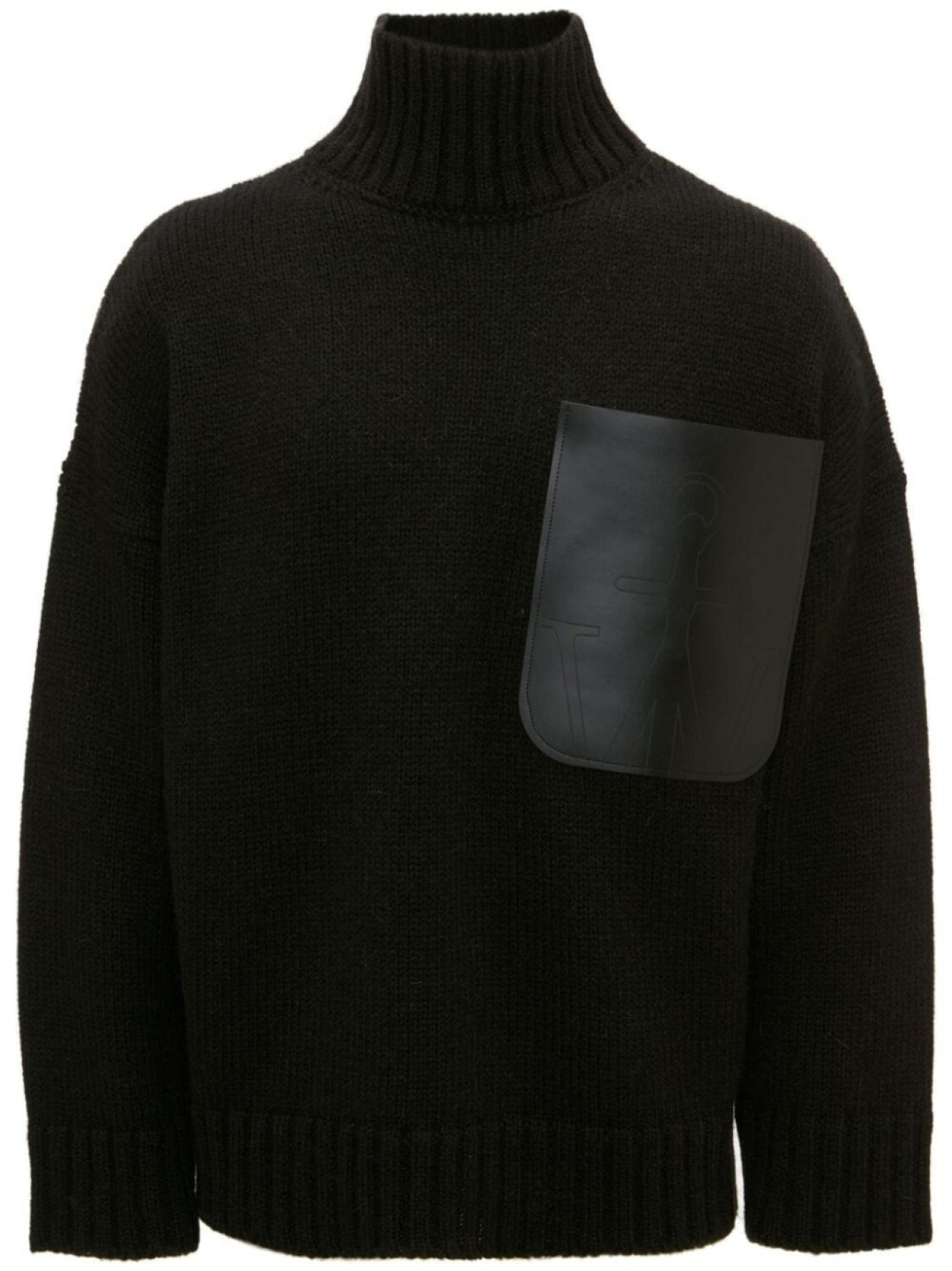 

JW Anderson джемпер с накладным кожаным карманом, черный