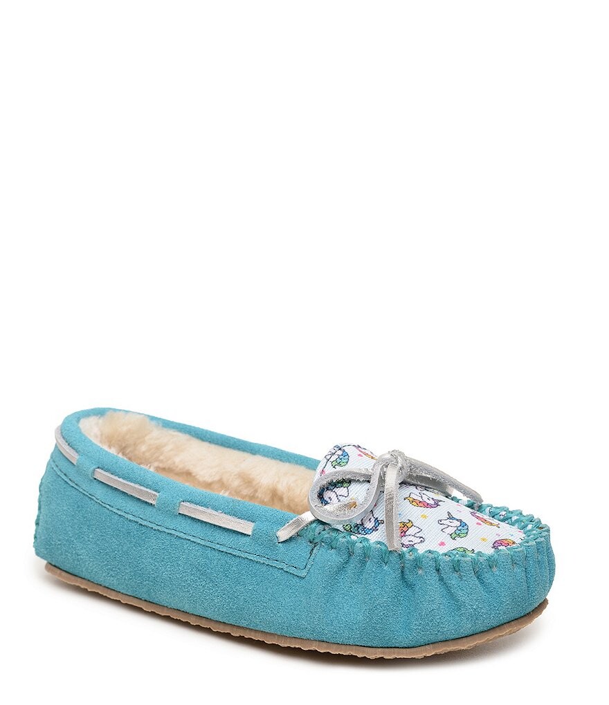 

Замшевые мокасины Cassie для девочек Minnetonka (для малышей), синий