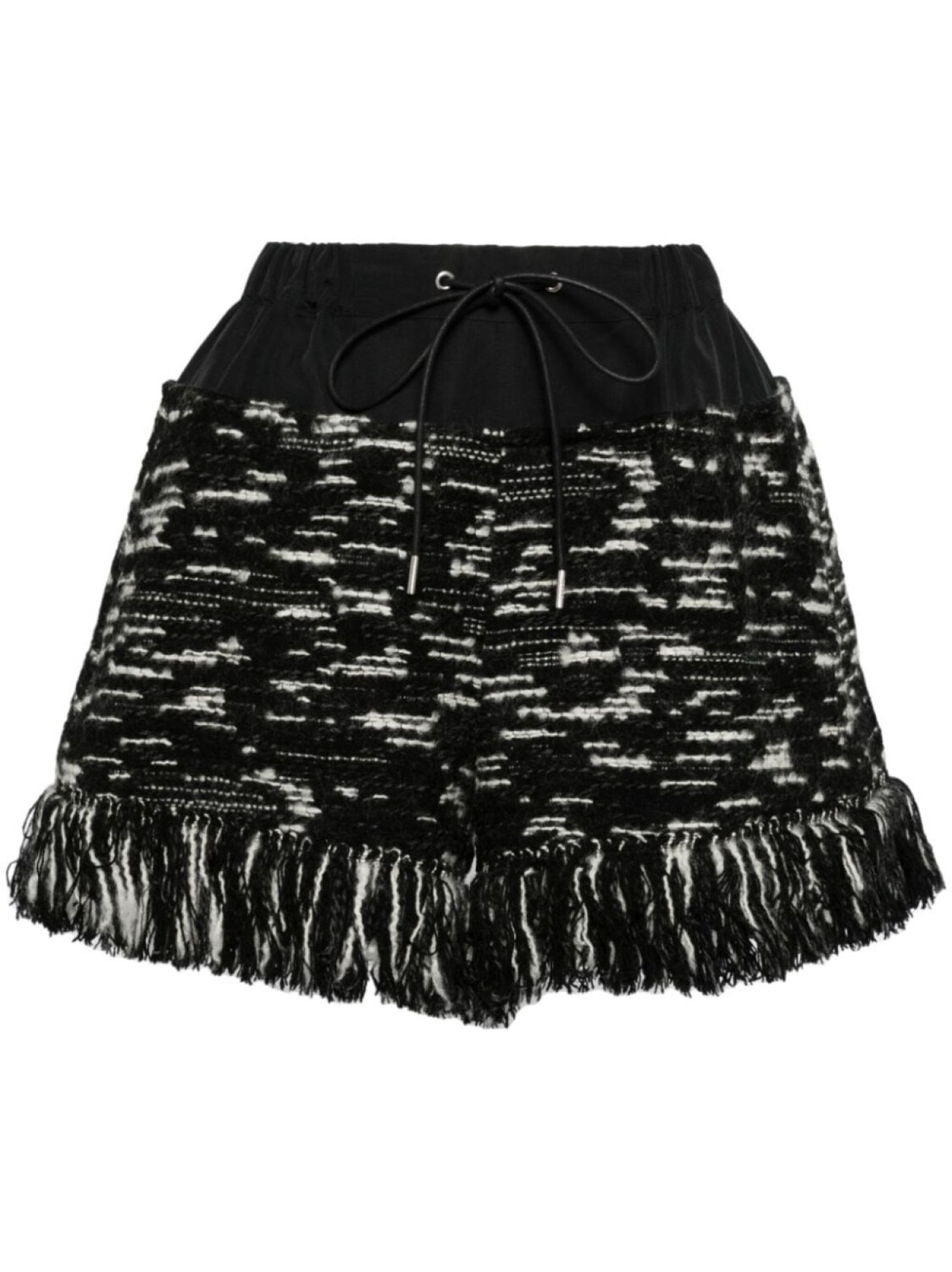 

Sacai шорты с бахромой, черный