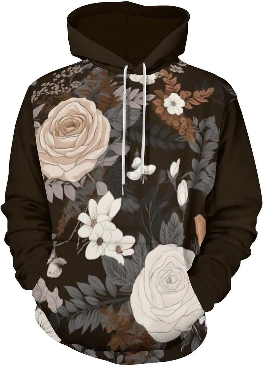 

Женский свитшот с принтом грибов, длинный рукав, свободный HLSDFRES