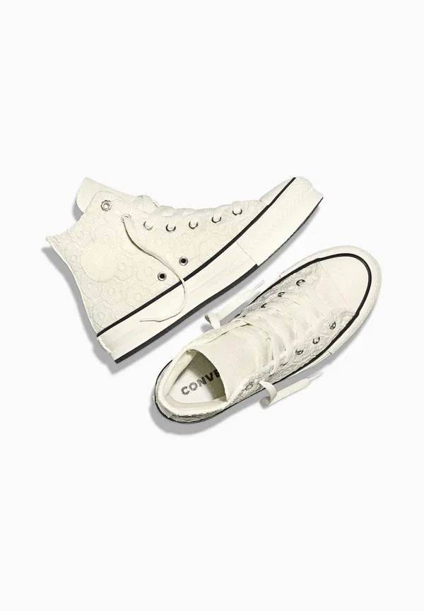 Кроссовки высокие Converse Chuck Taylor All Star Eva Lift Platform Floral High Top Trainers, цвет белый черный белый — фото 3