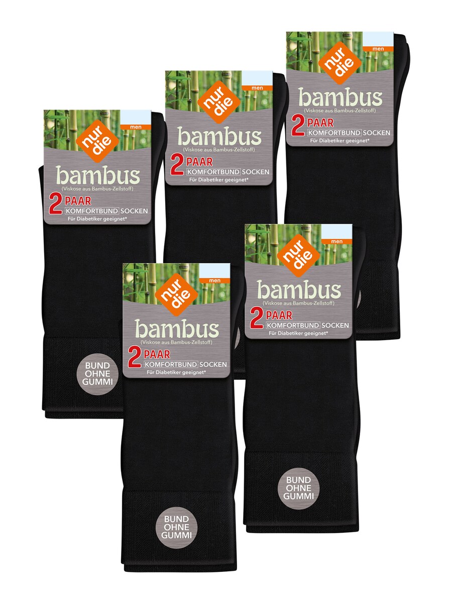 

Носки Nur Die Komfortbund Socken Viskose, черный