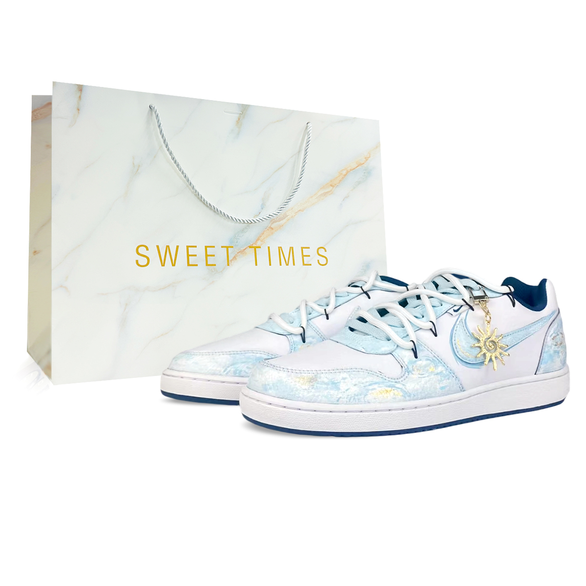 

Nike Ebernon устойчивые к истиранию низкие кроссовки для скейтборда мужские white blue