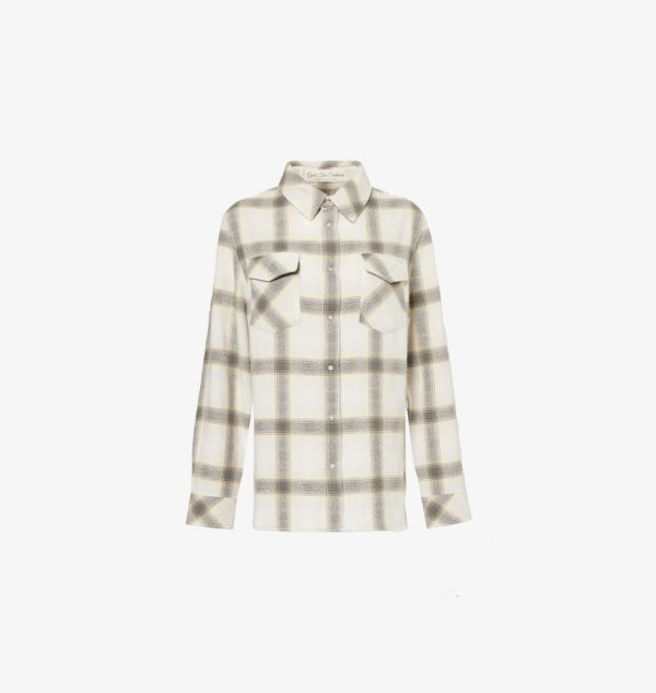 

Рубашка Regular-Fit из кашемира в клетку Gods True Cashmere, серый