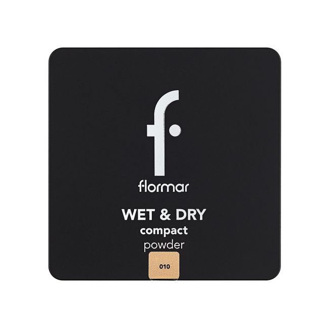 

Компактная пудра для сухого и влажного нанесения Flormar, цвет 010 apricot, 10 гр