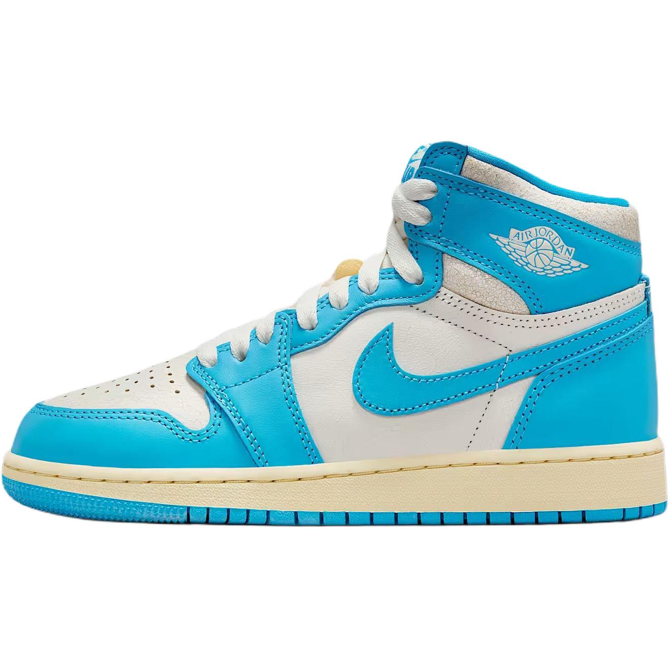 

Air 1UNC противоскользящие износостойкие высокие детские баскетбольные кроссовки Jordan, белый/синий