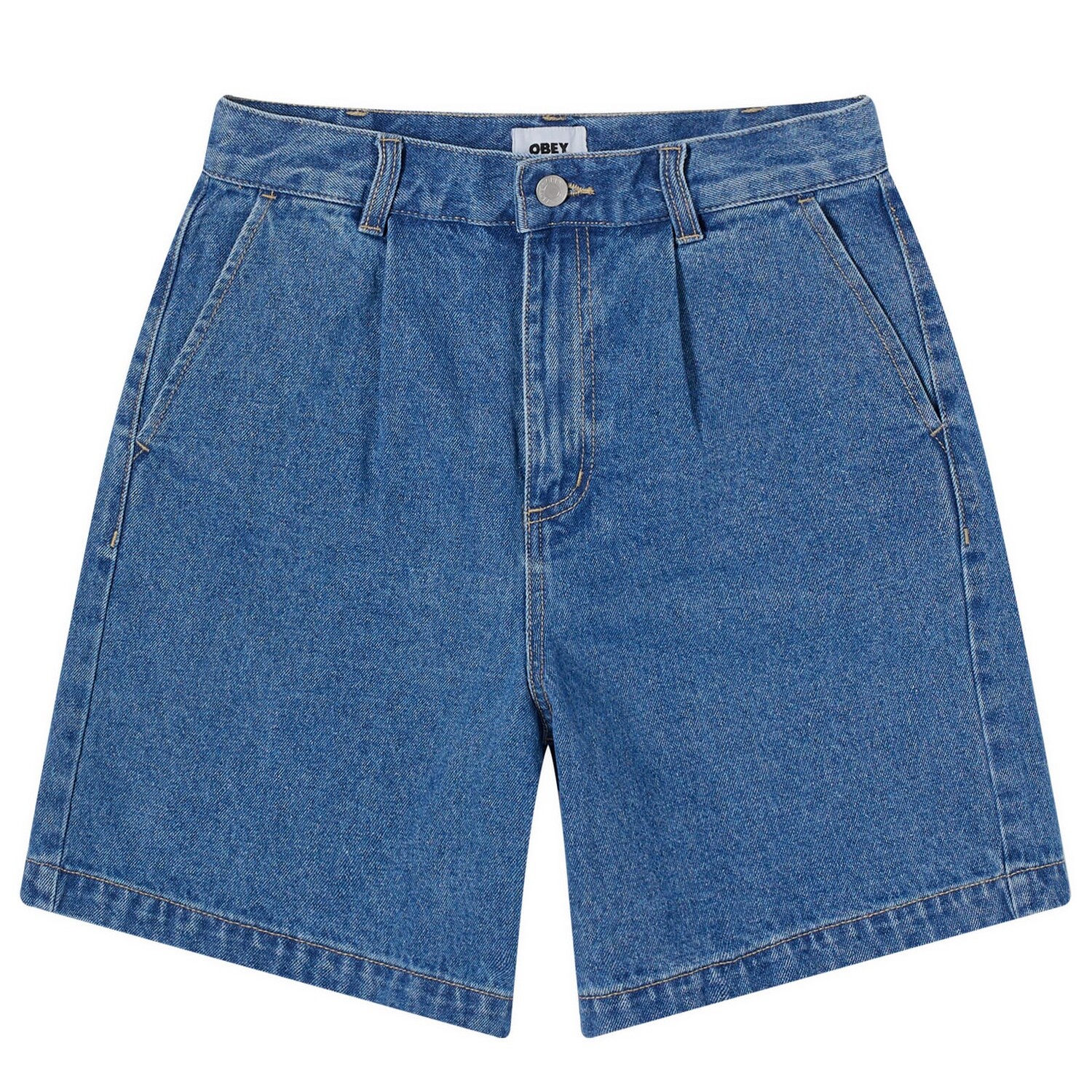 

Джинсовые шорты Obey Eli Pleated Short, цвет Light Indigo