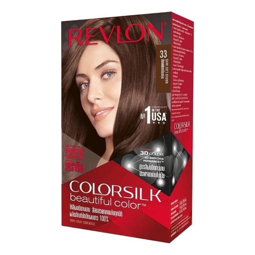 

Revlon Colorsilk Красивый цвет с кератином №33 Темно-мягкий коричневый, Red