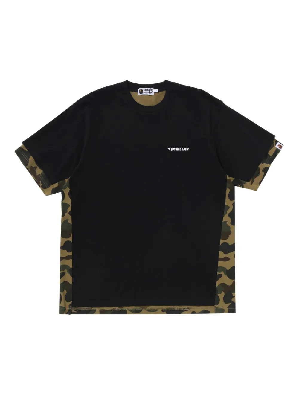

Футболка с камуфляжным принтом A BATHING APE, черный