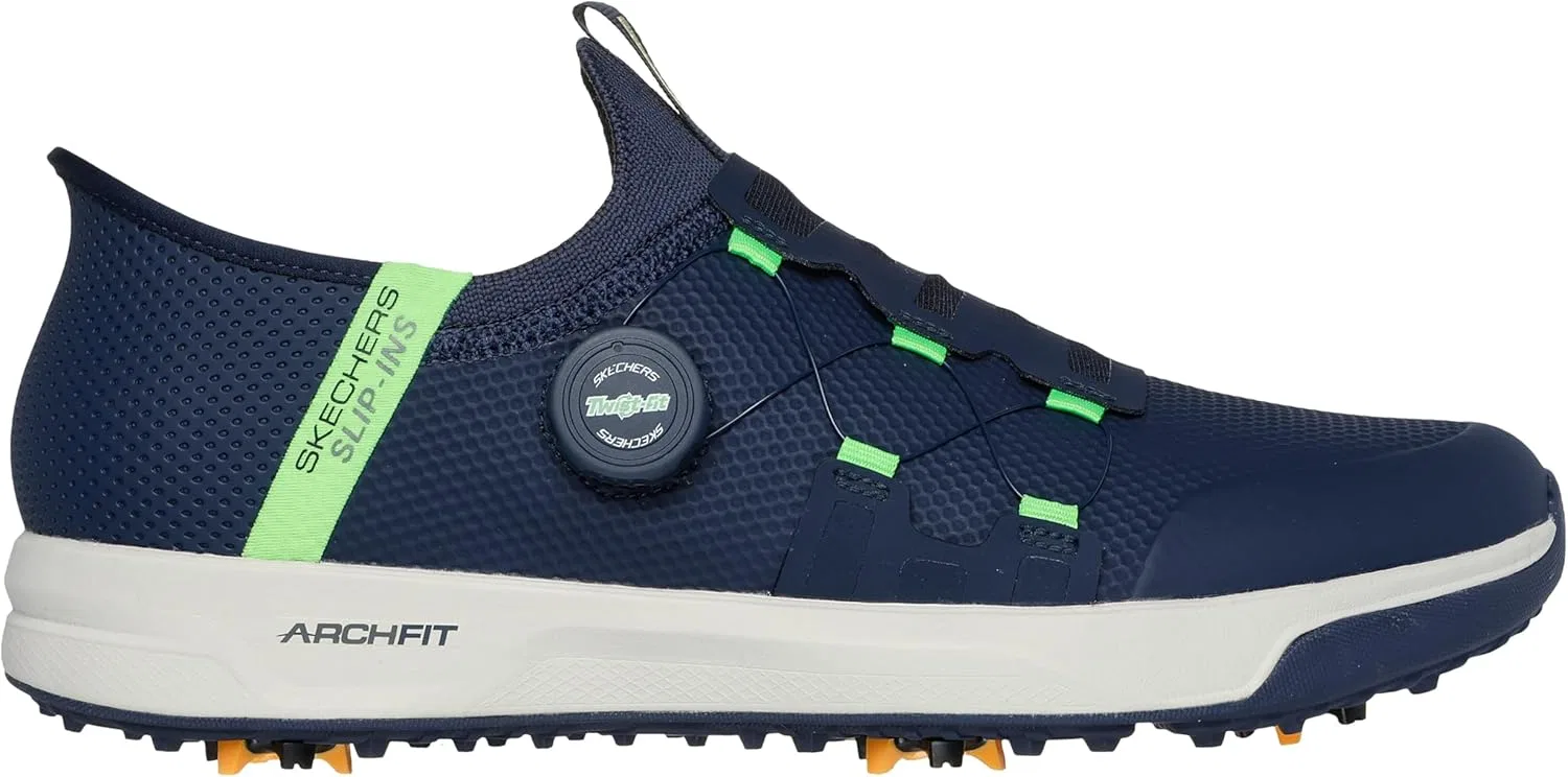 Мужские слипоны Skechers Hands-Free Go Golf Elite Vortex, Navy Blue Synthetic Textile — фото 2