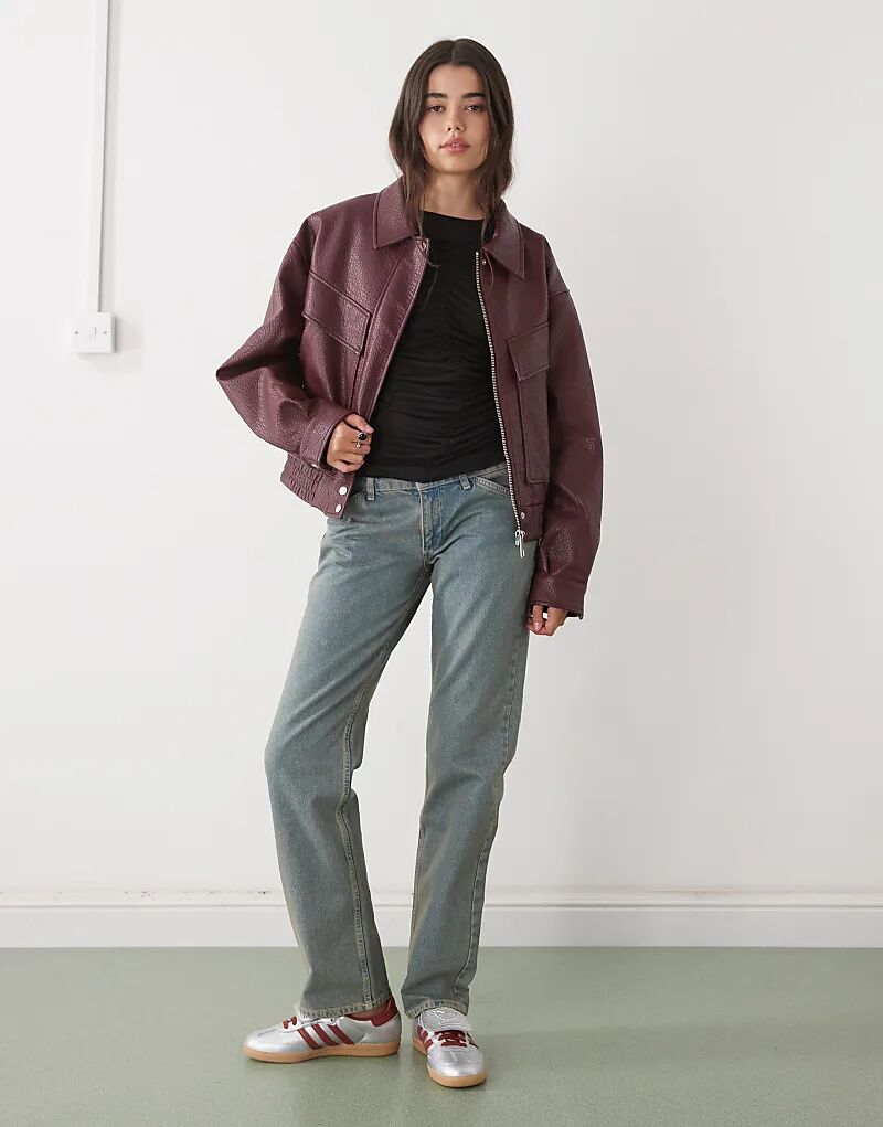 

COLLUSION узкие джинсы bootcut с заниженной талией грязно-синего цвета