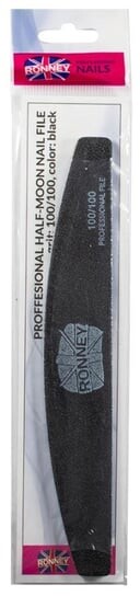 

Черная пилочка для ногтей NAILFILE HALF - MOON (100/100) 1 шт RN 267 RONNEY -