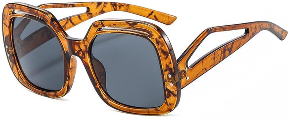 

Женские солнцезащитные очки класса люкс, увеличенного размера, с леопардовым принтом, классические винтажные очки для женщин, защита от ультрафиолета UV400, SUN2666 Generic, Leopard Black