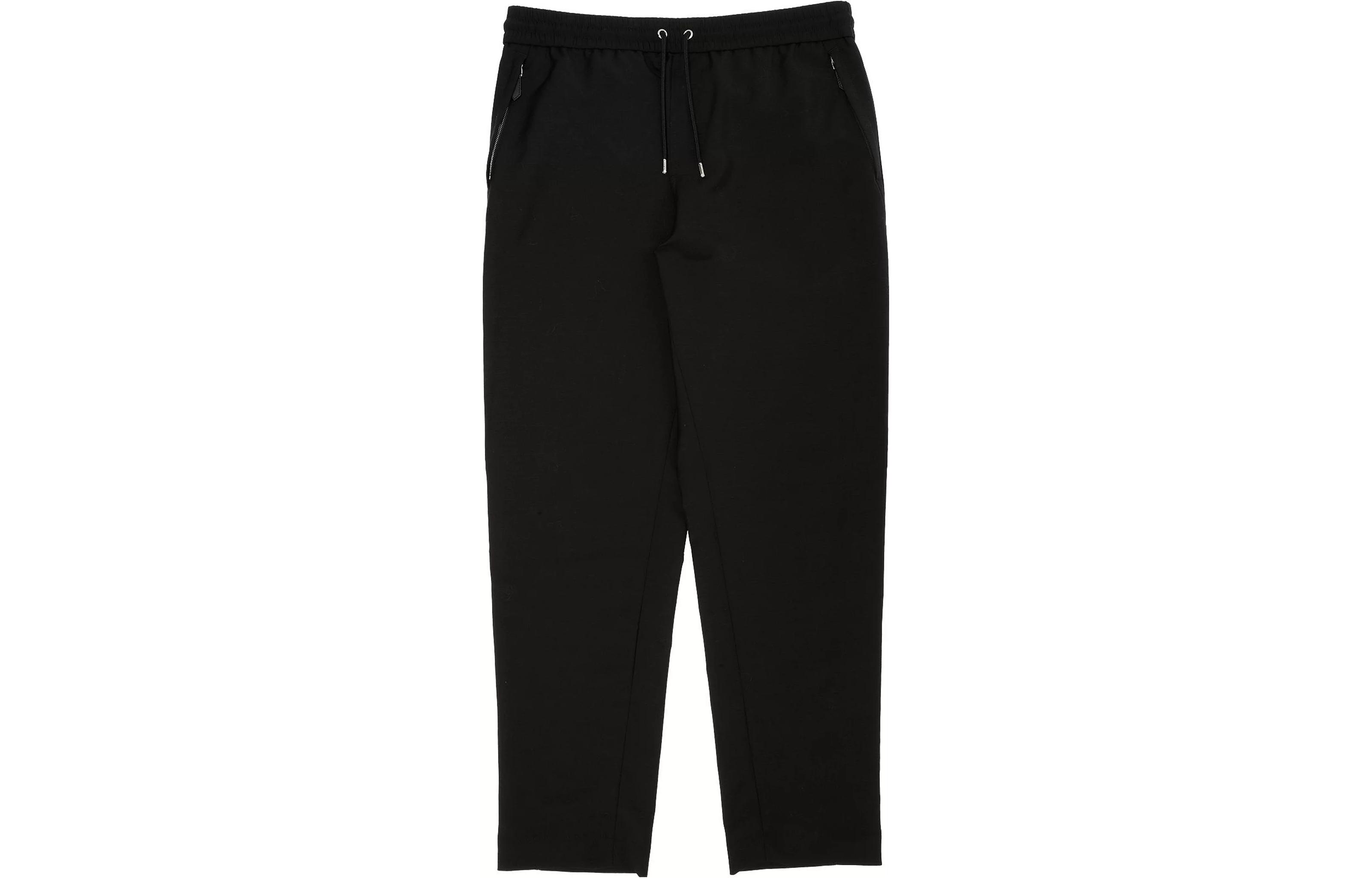 

Монограммные мохеровые шерстяные спортивные брюки Burberry, черный