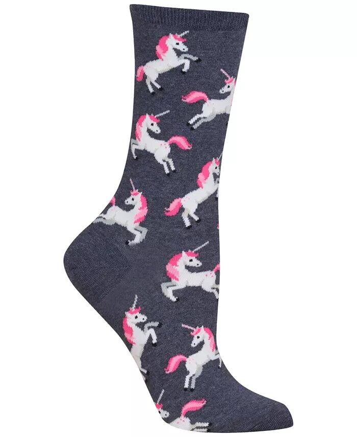 

Женские модные носки с единорогом Hot Sox, синий