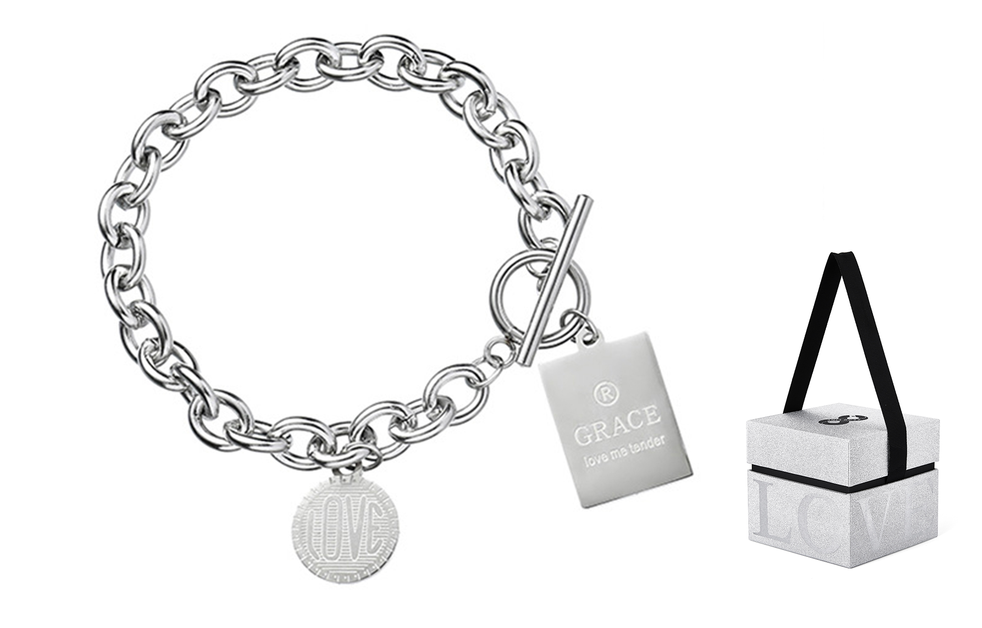 

Титановая стальная цепь унисекс Zeroline, 【Gift Box】Puppy Bracelet