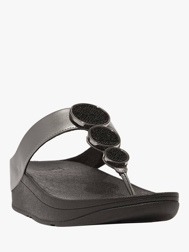 Песочницы Halo Bead Circles с перемычкой T-Bar FitFlop, Pewter Black — фото 2