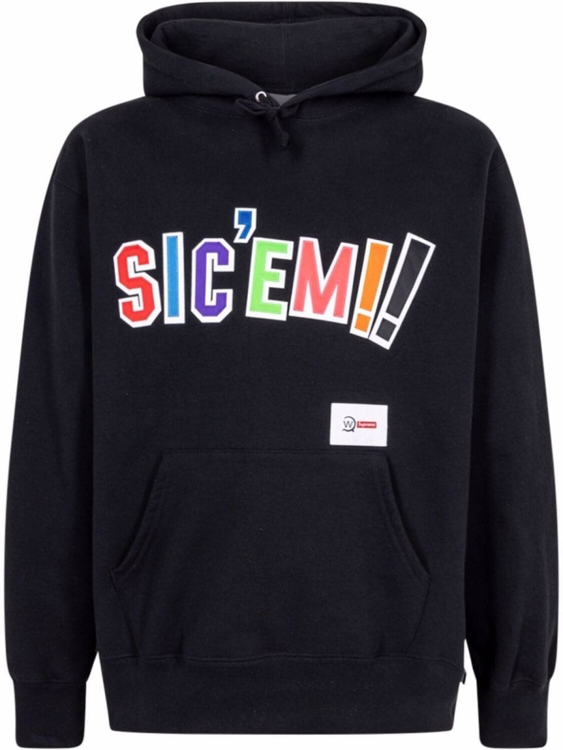 

Supreme худи Sic'em! из коллаборации с WTAPS, черный