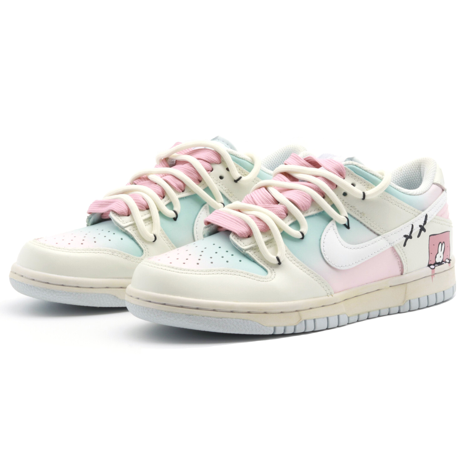 

Кроссовки Nike Dunk Skateboard Shoes Women's Low-Top Blue Pink