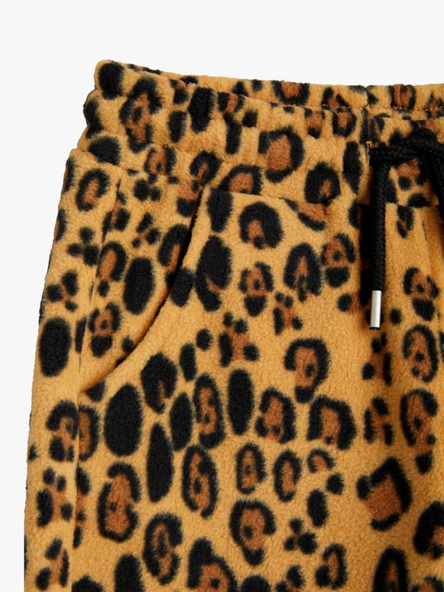 Детские флисовые спортивные штаны Mini Rodini, Leopard Print — фото 3