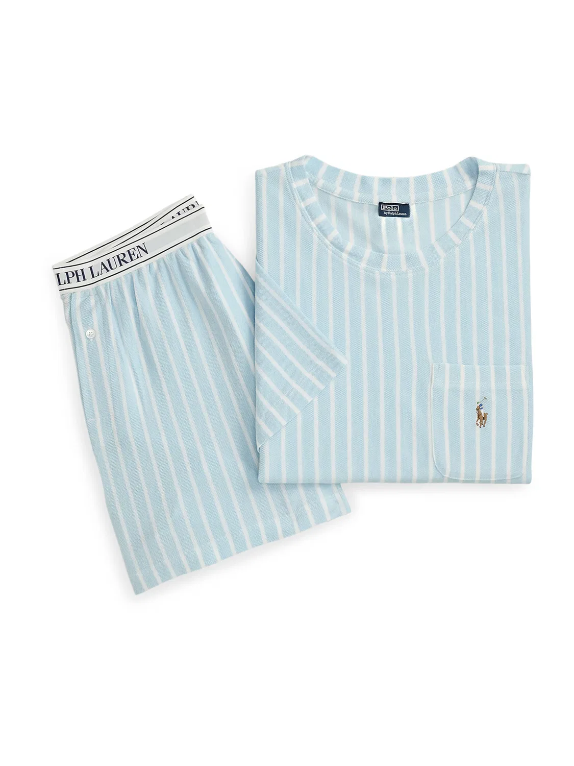 Пижама 'Вязаная оксфордская' Polo Ralph Lauren, Light Blue — фото 2