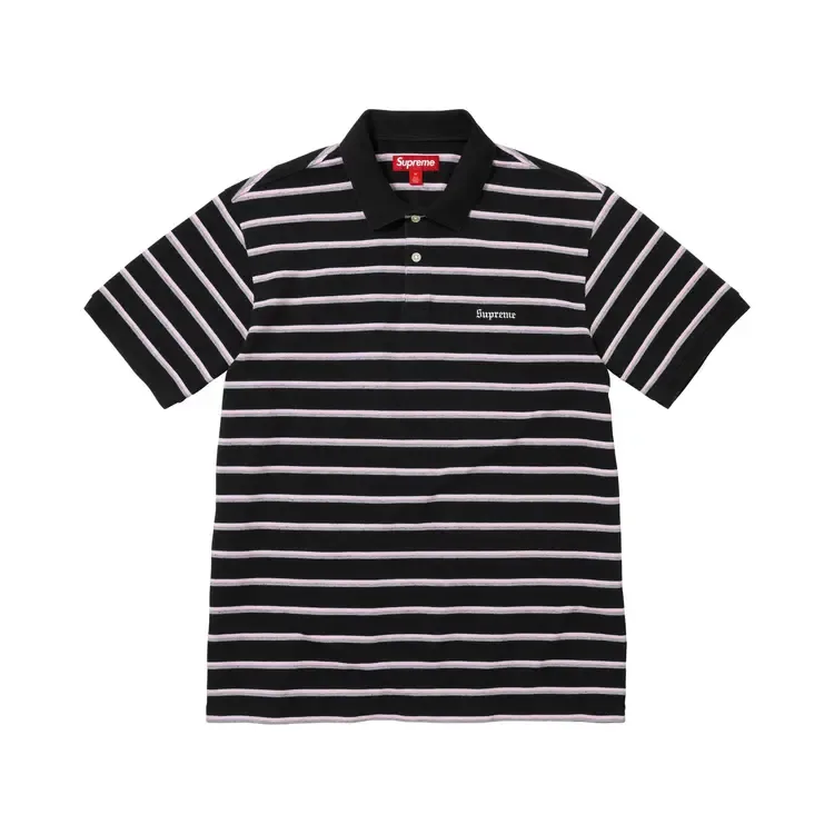 Поло Supreme Washed Stripe Polo 'Black'