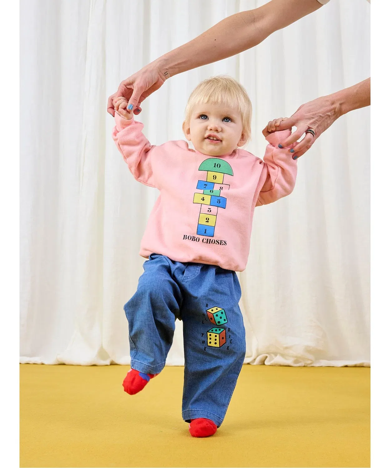Детский свитшот Hopscotch BOBO CHOSES, розовый — фото 3