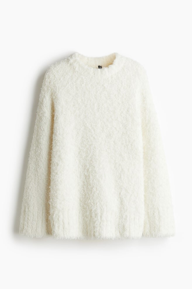 

Пушистый свитер H&M, бежевый