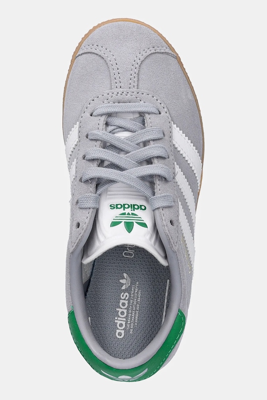 Детские замшевые кроссовки GAZELLE Adidas Originals, серый — фото 3
