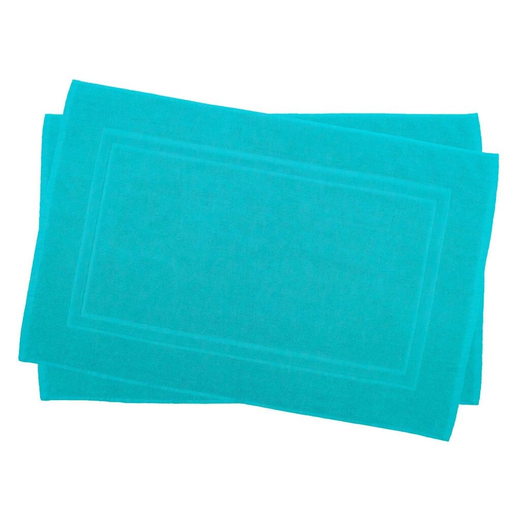 

Набор из 2 ковриков для ванной и душа Julie Julsen, двойная рамка, бирюзовый, 70 x 120 см