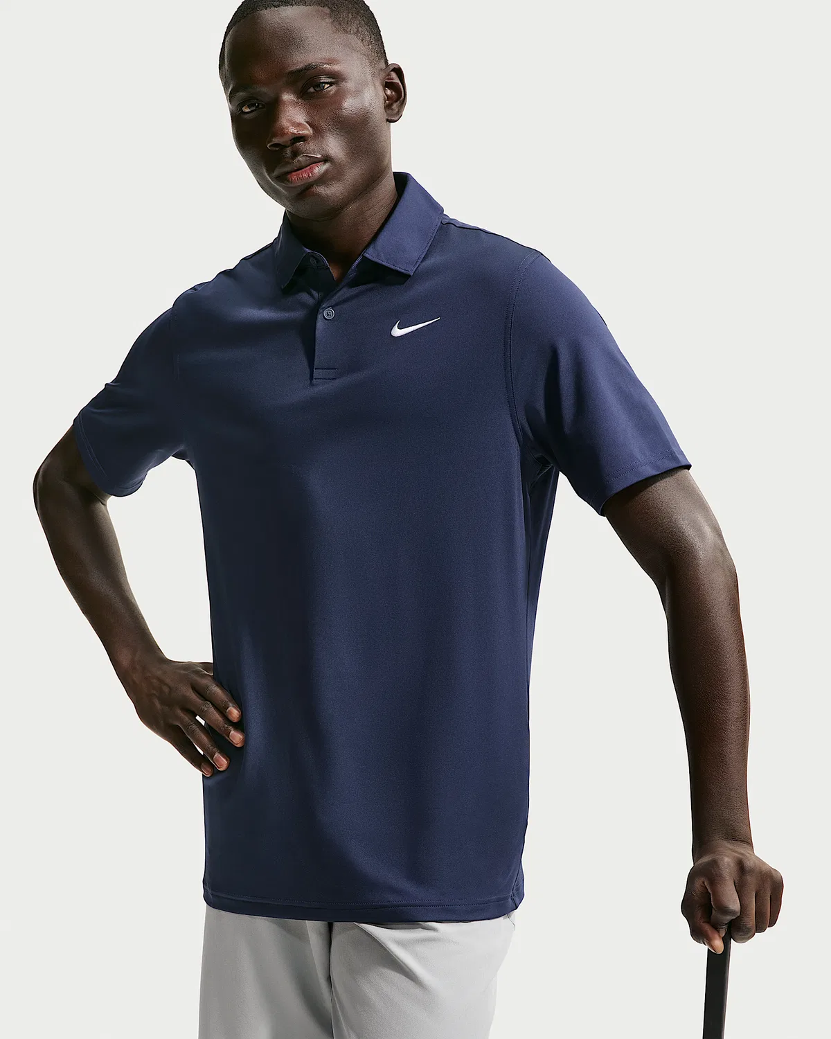 Мужское поло Nike Velocity Dri-FIT Chest Logo Golf, College Navy/White