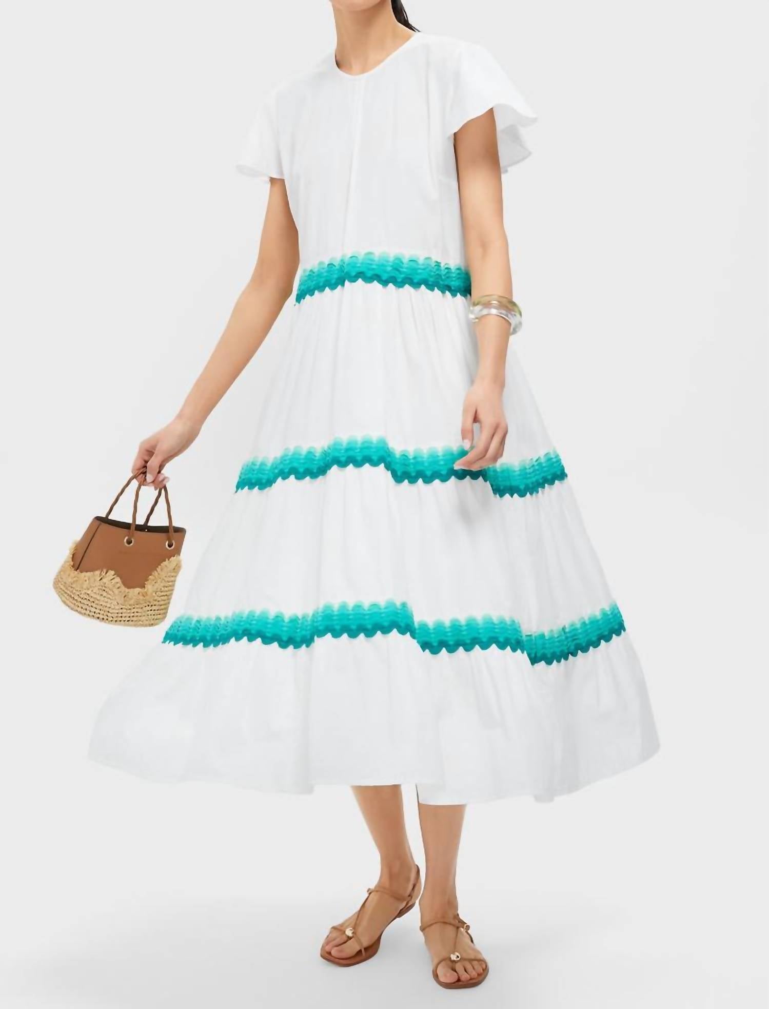 

V-образный вырез макси-платье в цвете Pacifica Aqua Oliphant, Pacifica Aqua