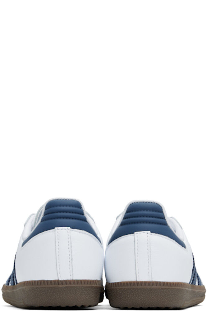 Бело-темно-синие кроссовки Samba OG Adidas Originals — фото 2