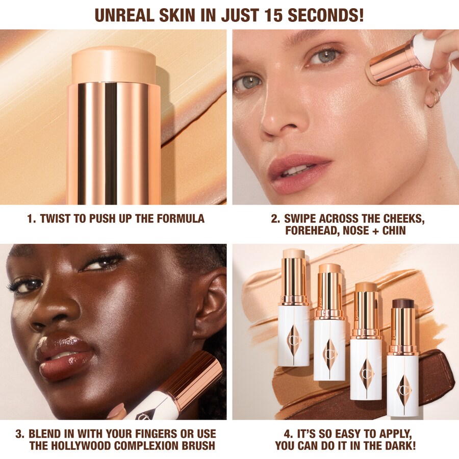 Увлажняющий тональный крем-стик Unreal Skin Sheer Glow Tint Charlotte Tilbury, 0.3 oz /9 g, 7.5 Medium — фото 3