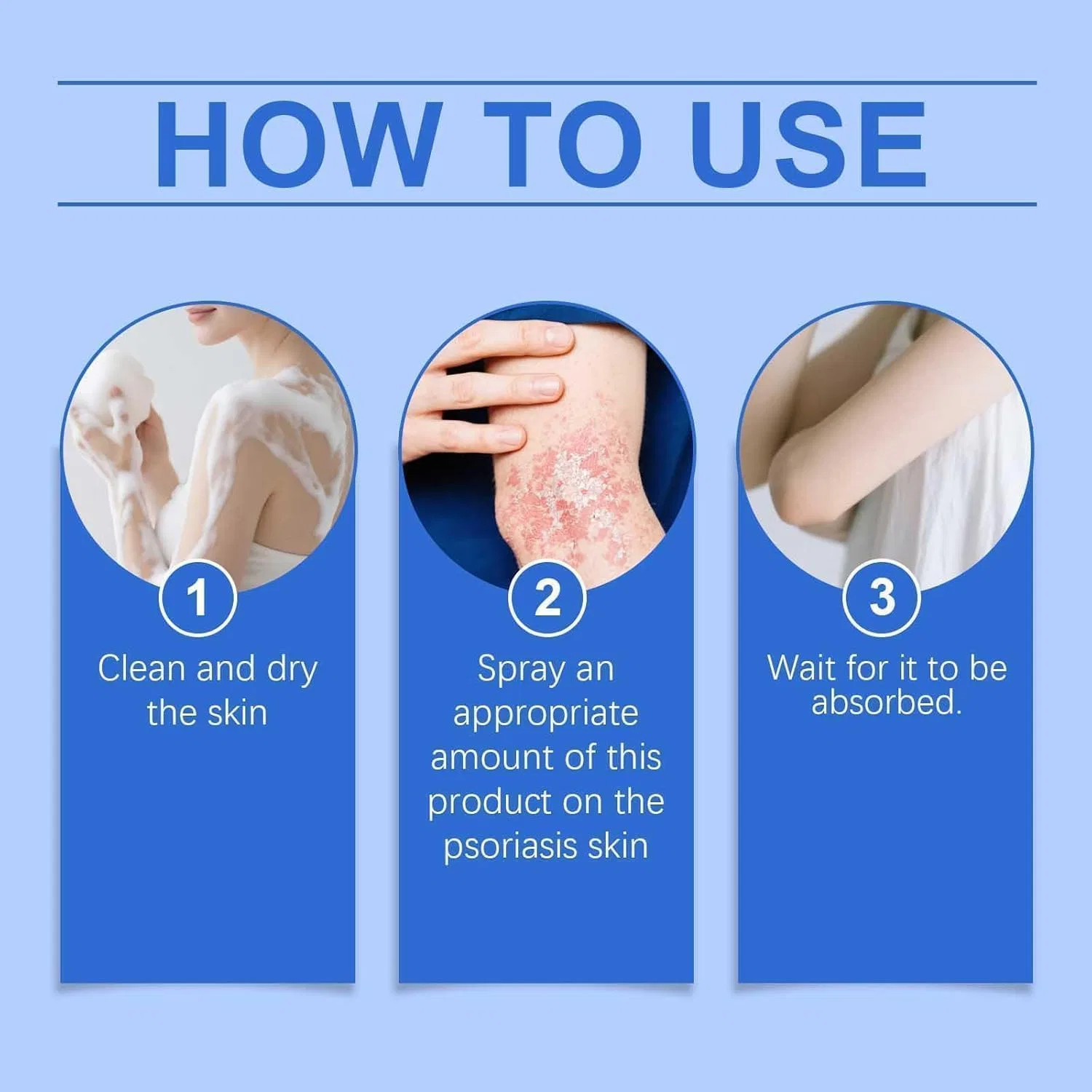 Спрей Cvreoz Magnesium Herbal Psoriasis Spray (3 шт.) Pukmqu, 3 Pieces. — фото 2