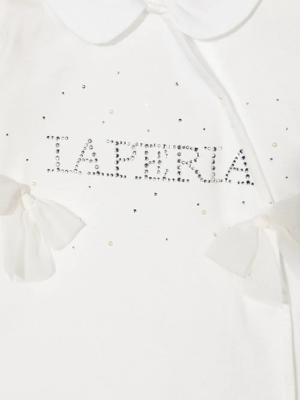 Комплект из комбинезона и шапки с логотипом La Perla Kids, белый — фото 2