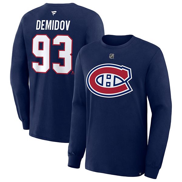 

Мужская футболка с длинным рукавом Ivan Demidov Montreal Canadiens Fanatics