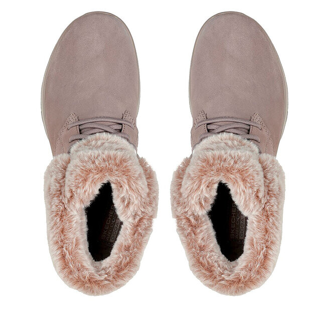 Ботинки женские Skechers On-The-GoJoy Plush с мехом, розовый — фото 4