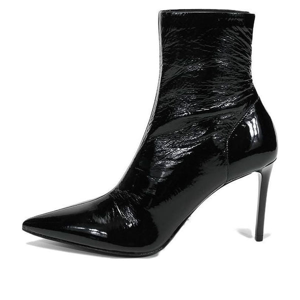 Кроссовки 90mm patent leather effect ankle boots 'black' Prada, черный