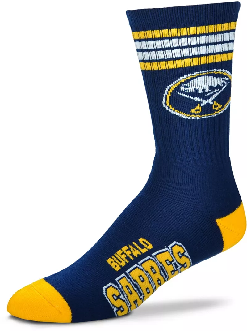 

Носки Deuce Crew с 4 полосками для босых ног Buffalo Sabres For Bare Feet