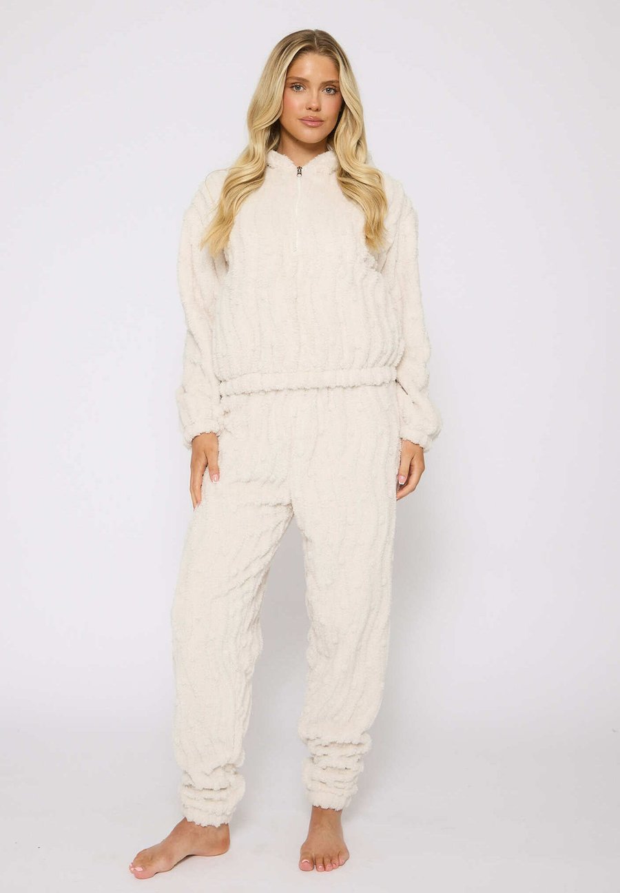 

Пижамный комплект Loungeable FLEECE WAVY 1/4 ZIP SET, Beige