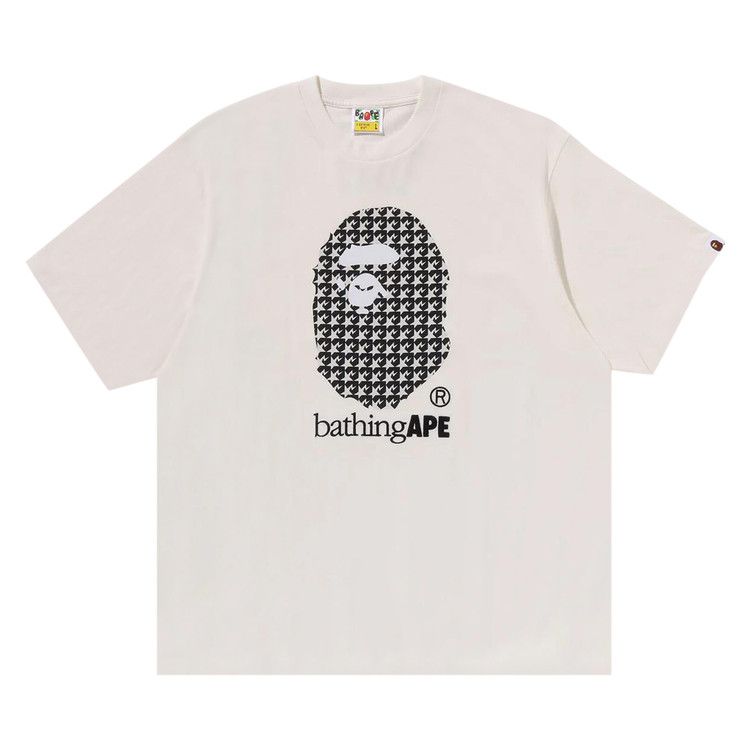 

Футболка BAPE Sta Houndstooth By Bathing Ape Relaxed Fit Tee, Ivory