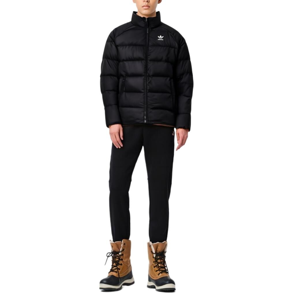 Clover Series Outfit Пуховик мужской черный Adidas Originals, черный — фото 4