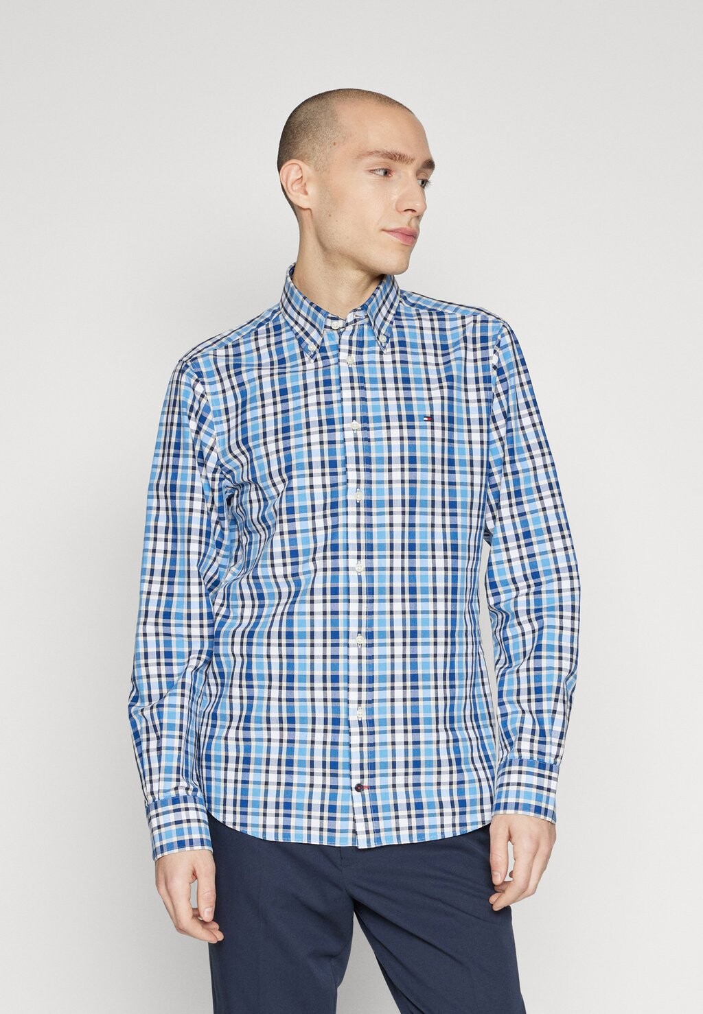 

Классическая рубашка Oxford Multi Gingham Tommy Hilfiger, цвет white/misty coast/multi