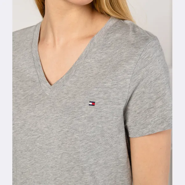 Футболка классического кроя обычного кроя Tommy Hilfiger, серый — фото 4